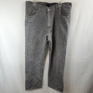 Mecca Mens Grey Wash Straight Fit Mens Denim Jeans Sz 40x32